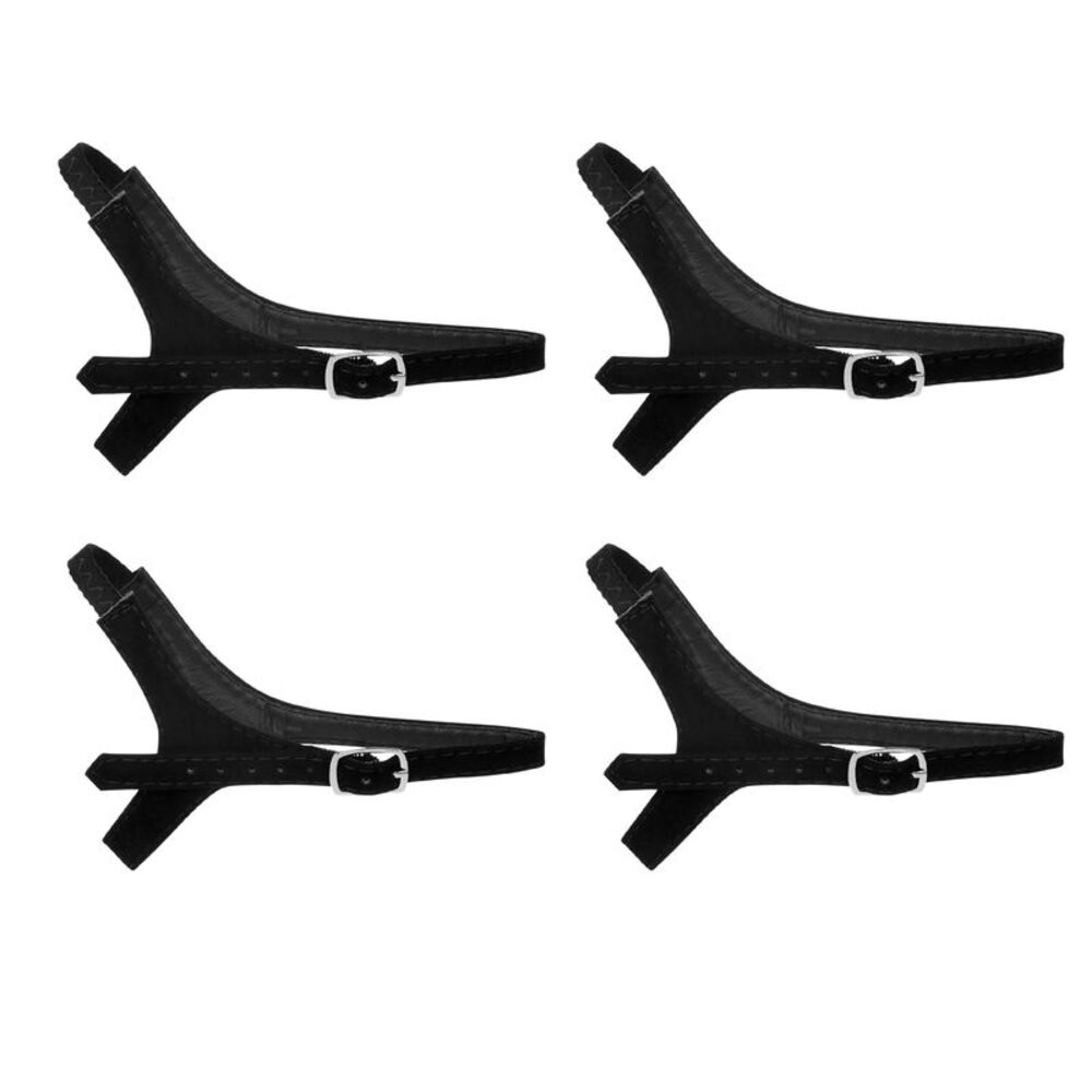 Detachable Adjustable Shoe Straps Belts Bands for Loose High Heels Suede black